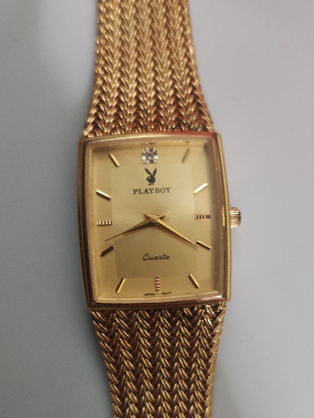PLAYBOY Gold-Tone Mesh Bracelet‎ Quartz Watch